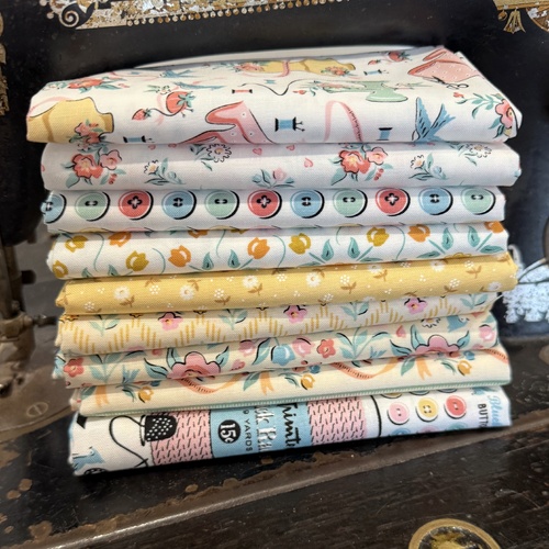 Granny's Sewing Room White Yellow 9 Piece Special Bundle