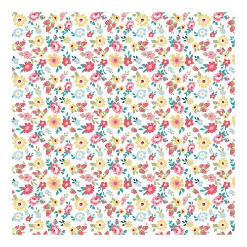 Hopscotch and Freckles Hopscotch White HF21915 Quilting Fabric