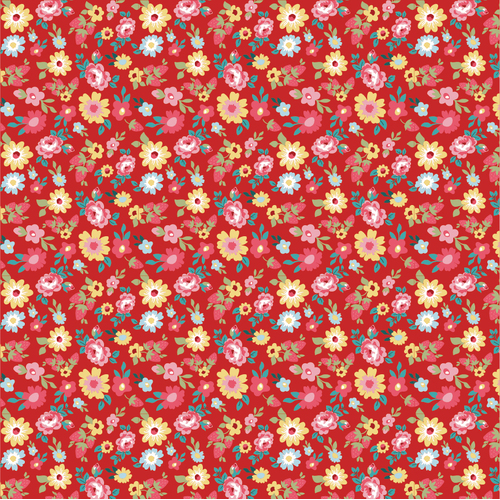Hopscotch and Freckles Hopscotch Red HF21916 Quilting Fabric