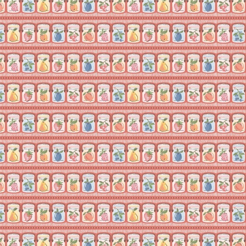 Homegrown Preserves Summer Canning Red HG26805 Quilting Fabric