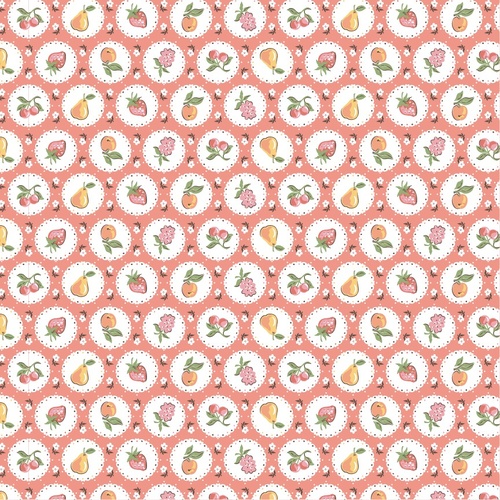 Homegrown Preserves Fruit Plate Red HG26811 Quilting Fabric
