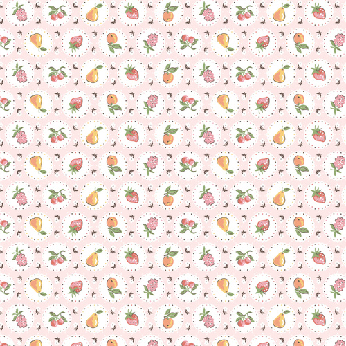Homegrown Preserves Fruit Plate Pink HG26812 Quilting Fabric