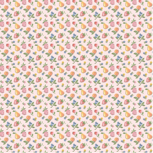 Homegrown Preserves U-Pick Fruit Pink HG26815 Quilting Fabric