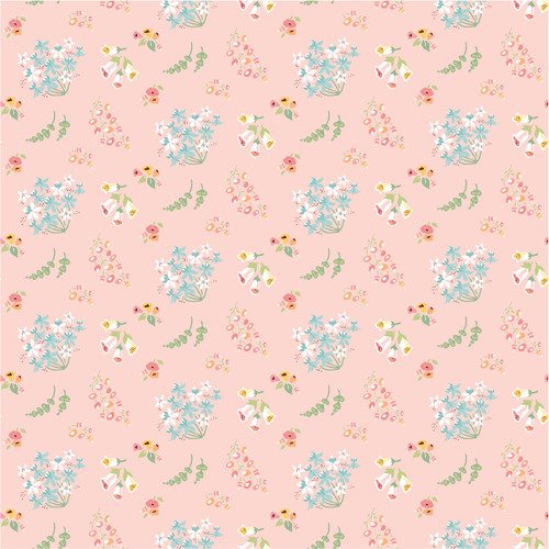 Hollyhock Lane Bloom Pink HL23802 Quilting Fabric