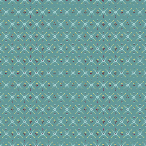 Hollyhock Lane Joy Teal HL23804 Quilting Fabric