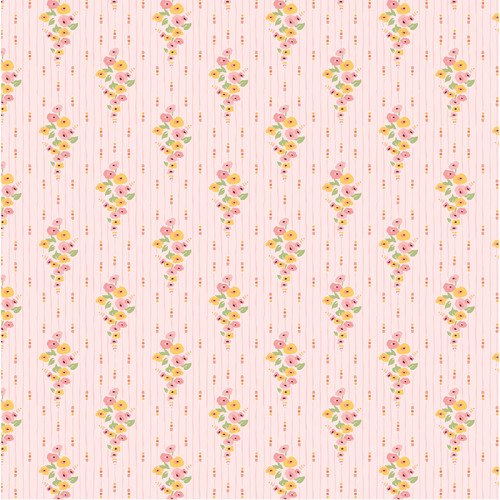 Hollyhock Lane Love at Home Pink HL23807 Quilting Fabric