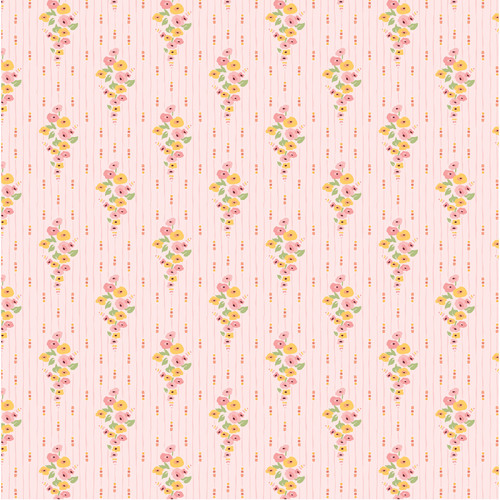 Hollyhock Lane Love at Home Pink HL23807 Quilting Fabric