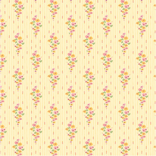 Hollyhock Lane Love at Home Yellow HL23808 Quilting Fabric