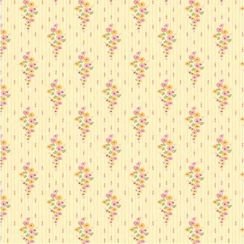 Hollyhock Lane Love at Home Yellow HL23808 Quilting Fabric