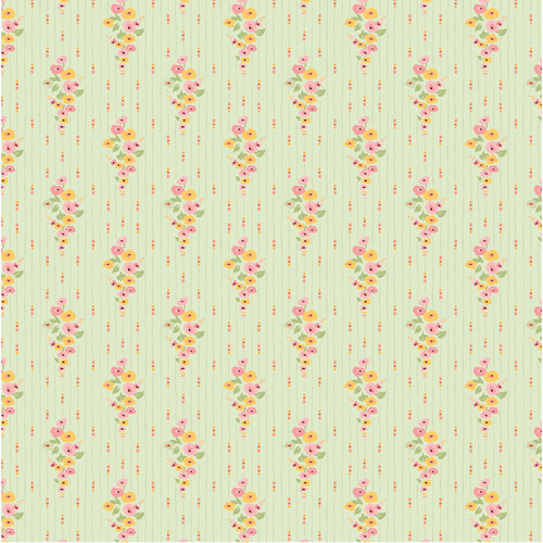 Hollyhock Lane Love at Home  Mint HL23809 Quilting Fabric