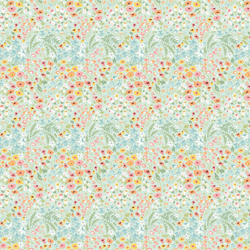 Hollyhock Lane So Dear Mint HL23816 Quilting Fabric