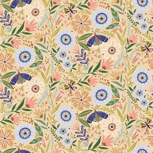 Hide & Seek Hide & Seek Yellow HS23401 Patchwork Fabric