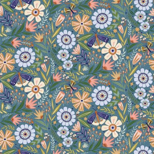 Hide & Seek Hide & Seek Blue HS23402 Patchwork Fabric