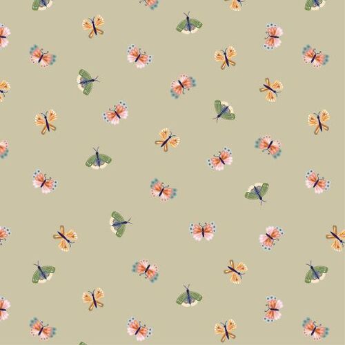 Hide & Seek Butterflies Green HS23404 Patchwork Fabric