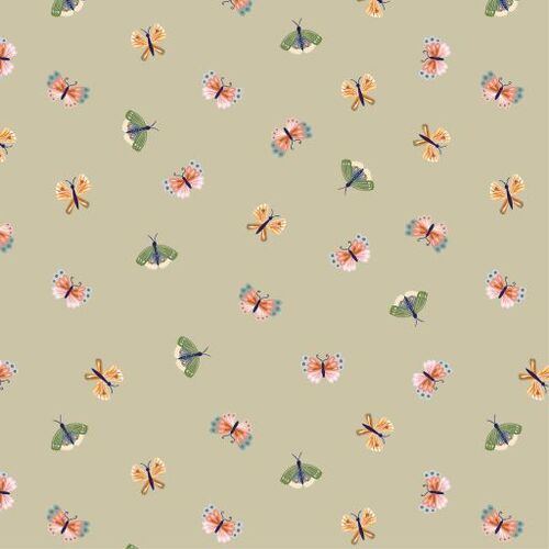 Hide & Seek Butterflies Green HS23405 Patchwork Fabric