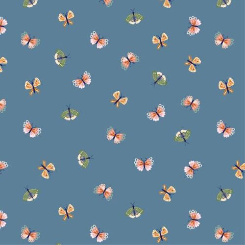 Hide & Seek Butterflies Blue HS23405 Patchwork Fabric