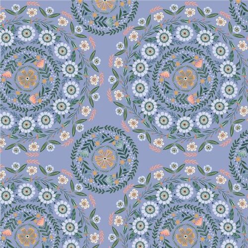 Hide & Seek Round-A-Bout Blue HS23420 Patchwork Fabric
