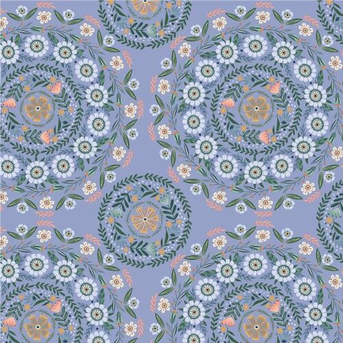 Hide & Seek Round-A-Bout Blue HS23420 Patchwork Fabric