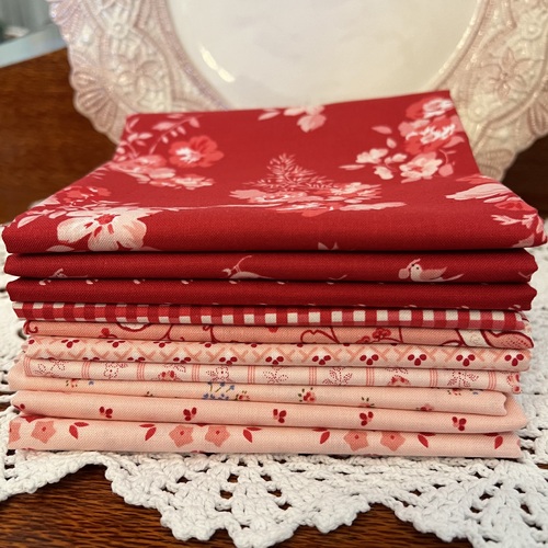 Hollyhocks & Roses Geranium Red & Pink 10 Piece Special Bundle LAST ONE