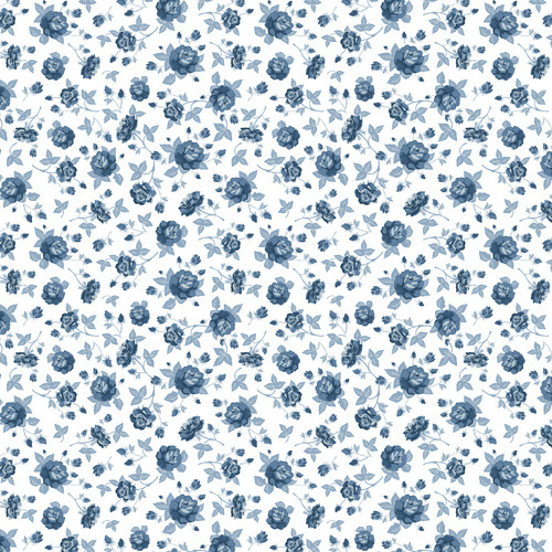 Lakeland Blues Elegant Rose Light LB25801 Quilting Fabric