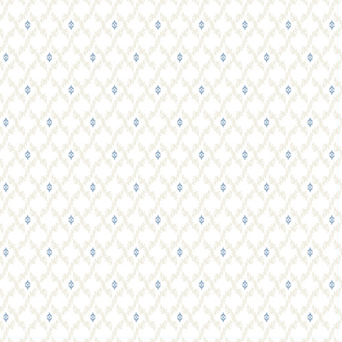 Lakeland Blues Leafy Diamonds Light LB25807 Quilting Fabric