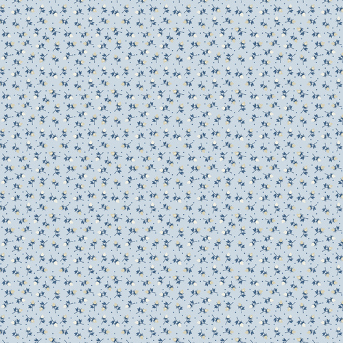 Lakeland Blues Rosebud Toss Medium LB25817 Quilting Fabric