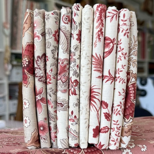 Le Jardin Rouge Pearl 10 Piece Special Bundle Fat Quarter LAST ONE