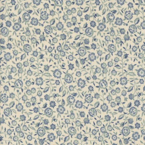 Sacre Bleu Pearl French Blue 13974 13 Renoncule Florals Quilting Fabric