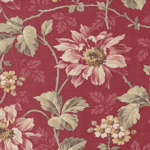 Joie De Vivre Angelique Florals Rouge 13980 12 Quilting Fabric 