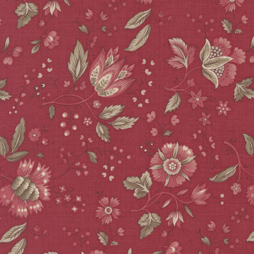 Joie De Vivre Rural Jardin Florals Rouge 13982 13 Quilting Fabric 