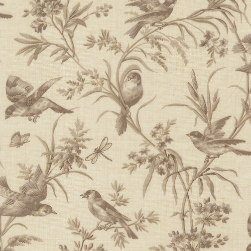 Joie De Vivre Moineau Florals Birds Pearl Roche 13983 12 Quilting Fabric 