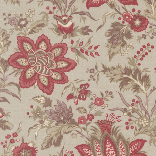 Fleur De Paris Smoke 13990 14 Pivoine Florals Patchwork Fabric
