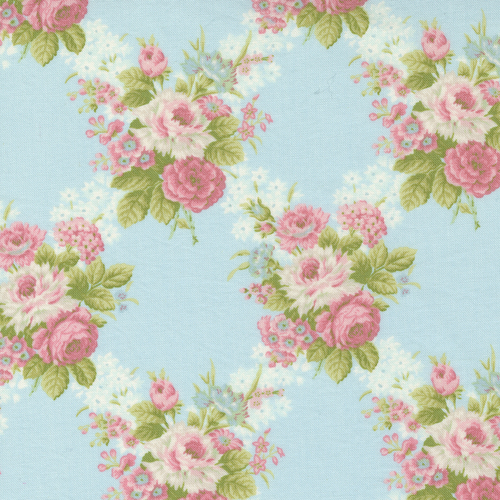 Cottage Linen Closet M1873014 Sea Glass Fabric 