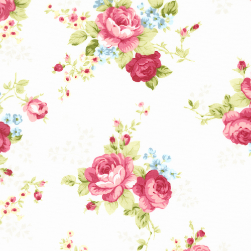 Ellie Off White Main Floral Cottage Rose 18760 11 Quilt Fabric