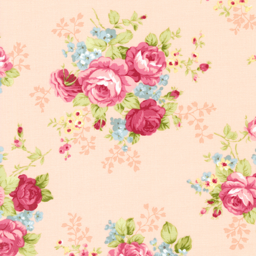 Ellie Coral  Main Floral Cottage Rose 18760 16 Quilt Fabric