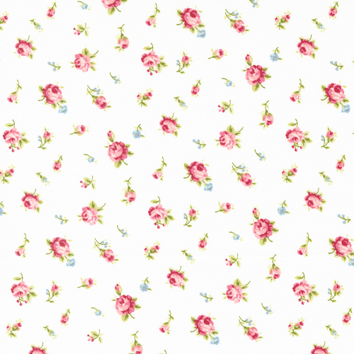 Ellie Off White Tossed Sm Floral Roses 18761 11 Quilt Fabric