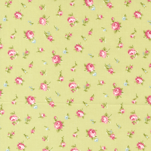 Ellie Green Tossed Sm Floral Roses 18761 14 Quilt Fabric