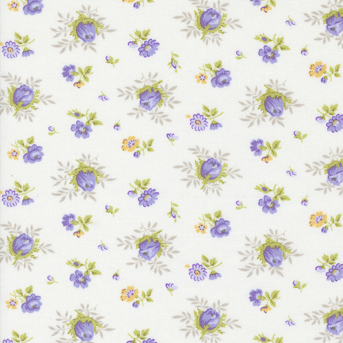 Georgia Off White 18771 11 Medium Floral Patchwork Fabric
