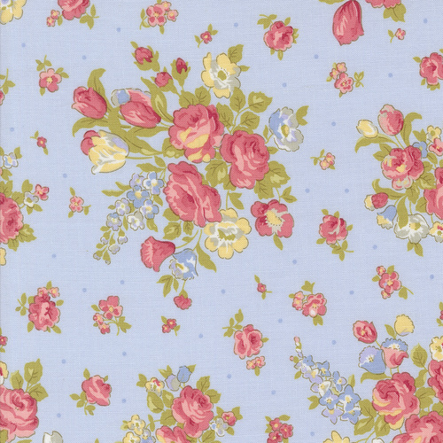 Memory Lane Sky 18780 16 Main Floral Quilting Fabric