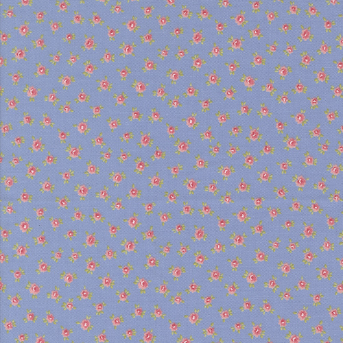 Memory Lane Blue 18783 15 Little Posies Small Floral Quilting Fabric