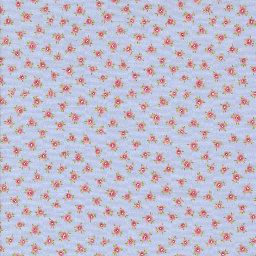 Memory Lane Sky 18783 16 Little Posies Small Floral Quilting Fabric