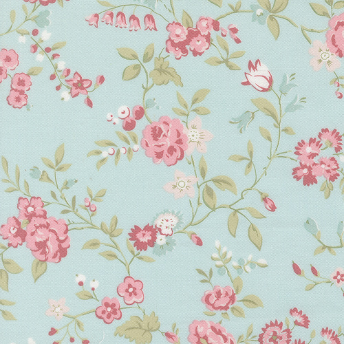 Abide Light Blue 18790 14 Main Floral Patchwork Fabric