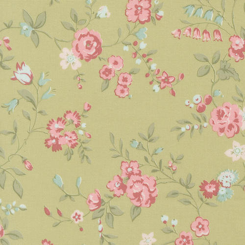 Abide Light Green 18790 15 Main Floral Patchwork Fabric