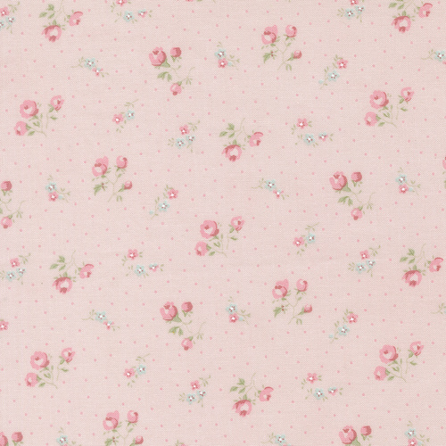 Abide Pink 18792 12 Small Floral Dots Patchwork Fabric