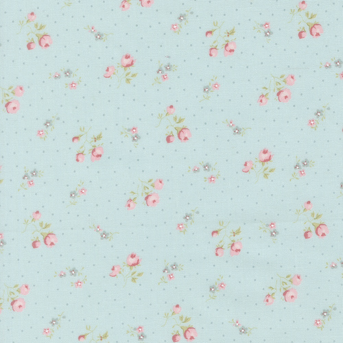 Abide Light Blue 18792 14 Small Floral Dots Patchwork Fabric