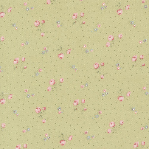 Abide Light Green 18792 15 Small Floral Dots Patchwork Fabric