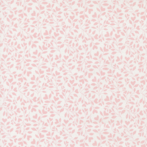 Abide Linen White 18794 11 Hearts & Leaves Blenders Patchwork Fabric