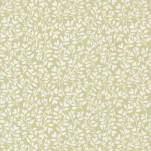 Abide Light Green 18794 15 Hearts & Leaves Blenders Patchwork Fabric