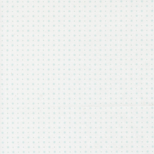 Abide Linen White Light Blue 18795 24 Dots Patchwork Fabric
