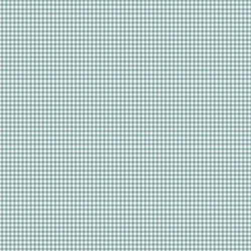 Little Ones M188T Gingham Teal Patchwork Fabric